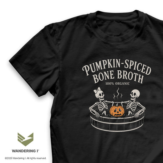 Pumpkin-Spiced Bone Broth - Men's/Unisex Lightweight Standard Fit T-Shirt