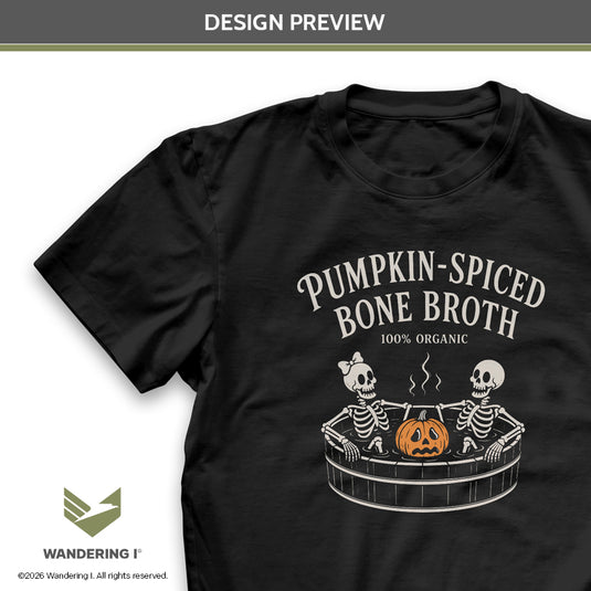 Pumpkin-Spiced Bone Broth - Men's/Unisex Lightweight Standard Fit T-Shirt