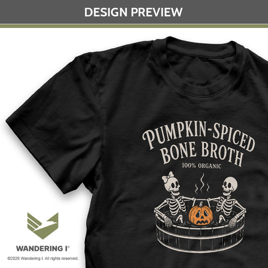 Pumpkin-Spiced Bone Broth - Men's/Unisex Midweight Standard Fit T-Shirt