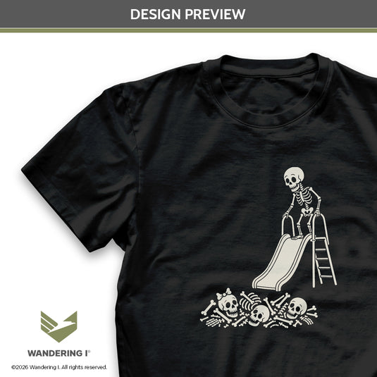 Chutes & Bones - Women's Relaxed Fit V-Neck T-Shirt